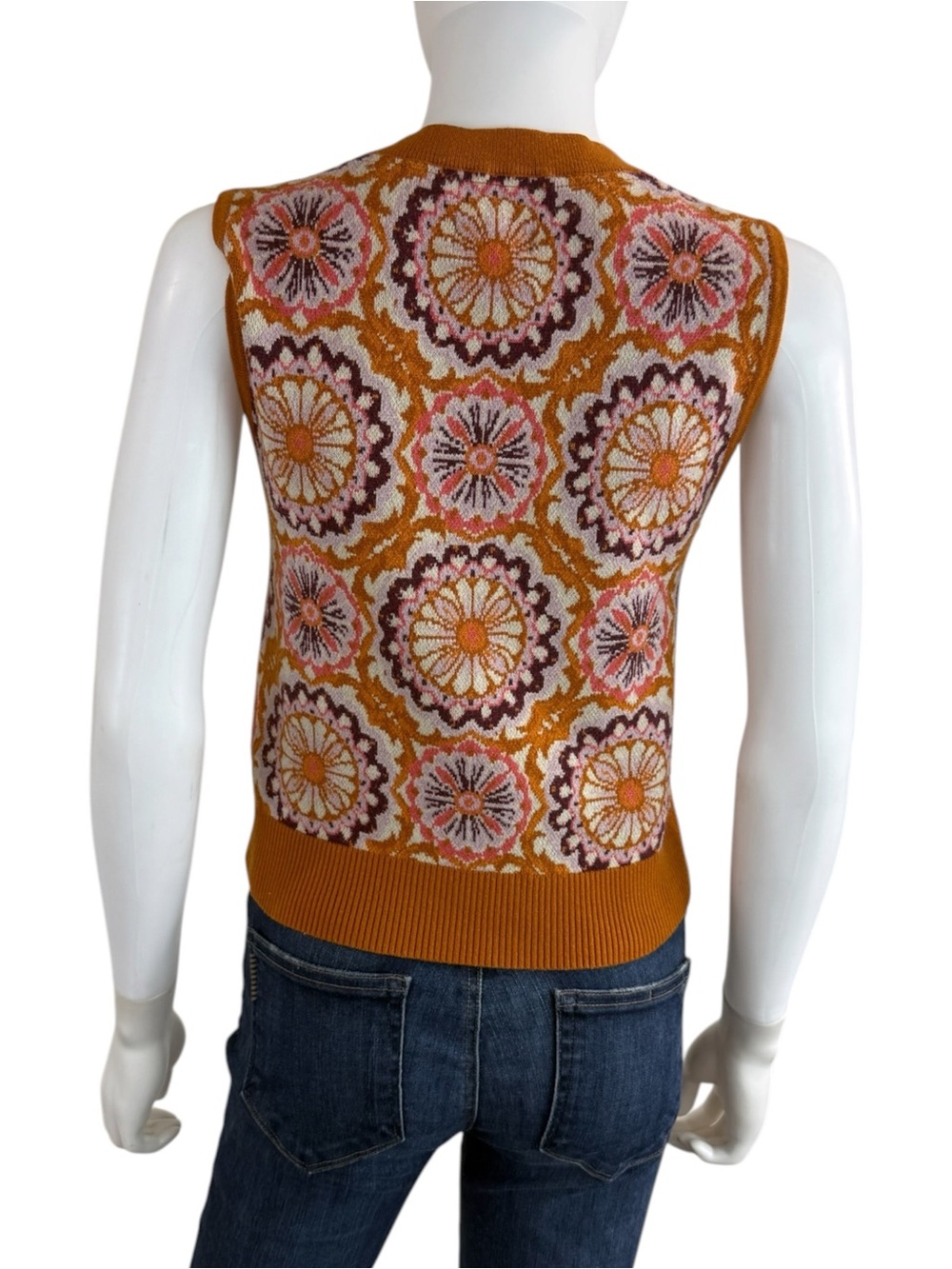 Maeve by Anthropologie Vera Jacquard Sweater Vest Size S M0946 - Picture 3 of 9